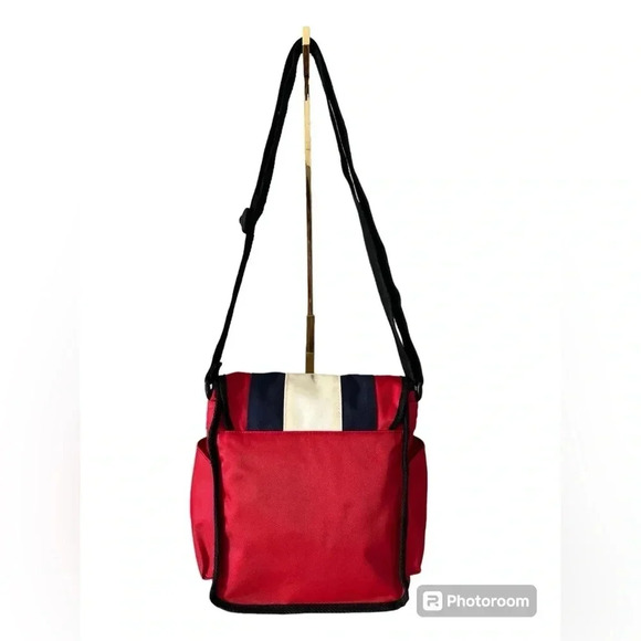 Tommy Hilfiger Vintage 90s Red Blue Mini Messenger Crossbody Bag - Picture 2 of 11